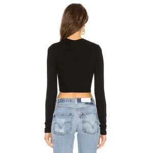 Cotton Citizen Tops Cotton Citizen Venice Crop Long Sleeve Tee
